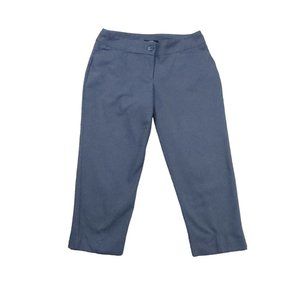 APT. 9 Pants Women's 8 Straight Leg Button Closure Cropped Trousers Gray 8